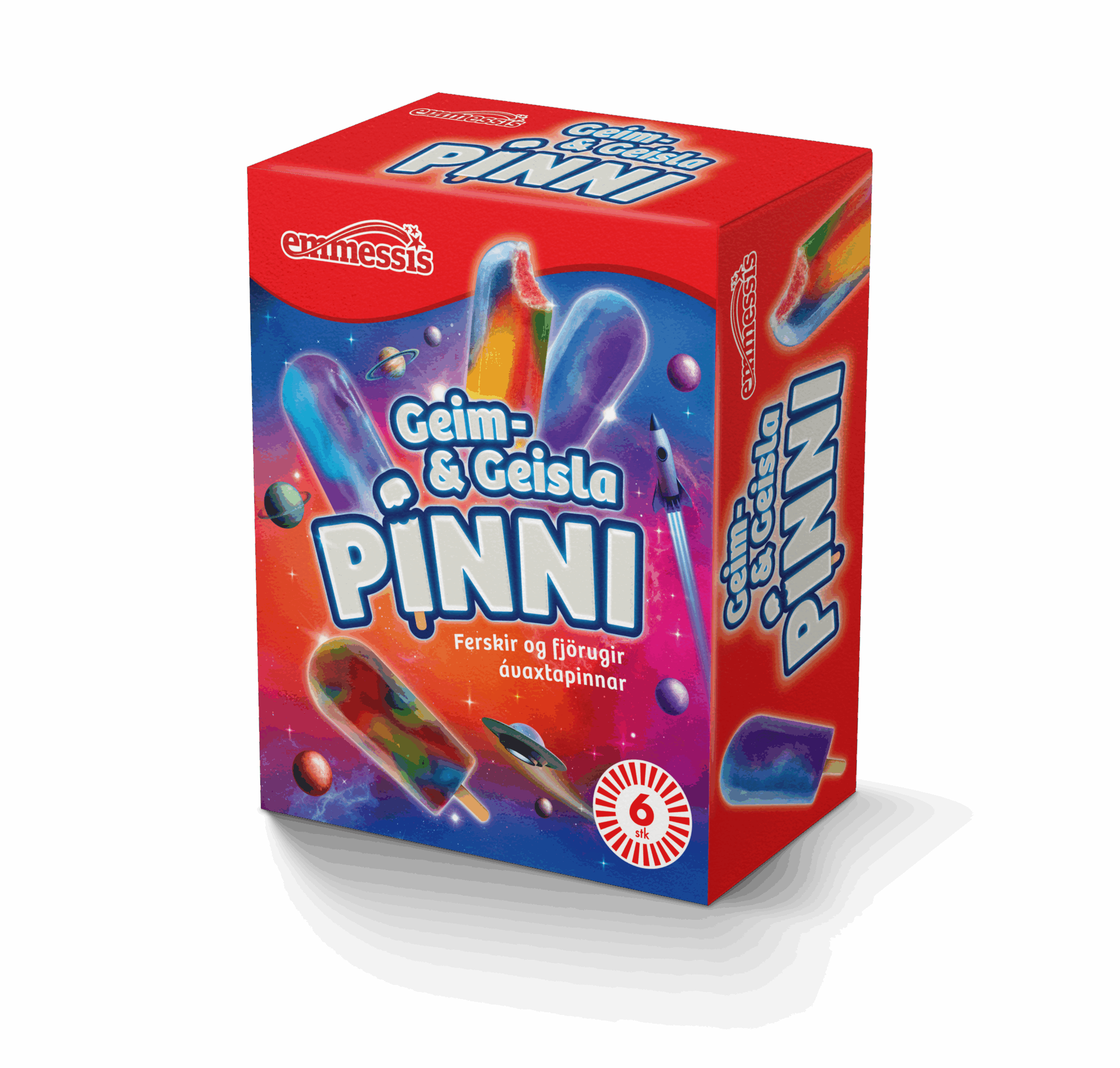 Hpk Geim- og Geislapinni 6 stk – 6 ein í pk